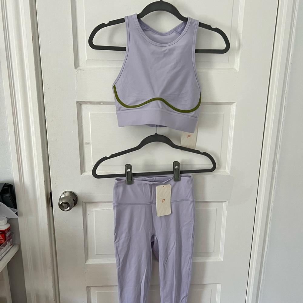 Frosted Lilac Fabletics Set of Top and Leggings